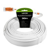 Anténní koaxiální kabel měděný gelový CU pozemní 4K Full HD bílý 30M VAYOX