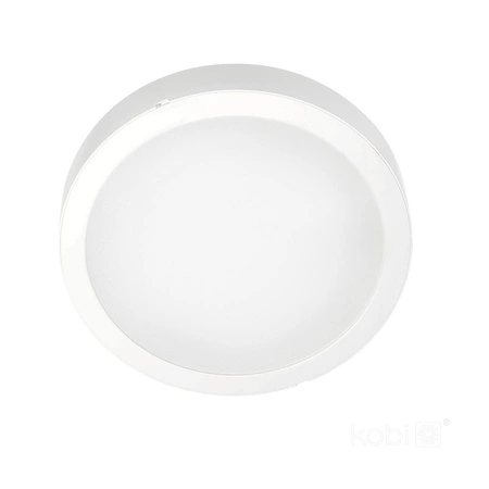 LED stropní plafon pro povrchovou montáž 24W 2400lm 4000K neutrální 120° bílá IP40 IK03 Sigaro Kobi