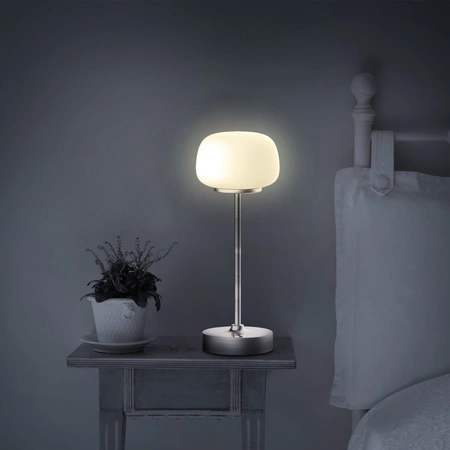 Dekorativní stolní lampa LED 1,8 W 150 lm 2700K teplá stříbrná Rimini Sanico Goldlux