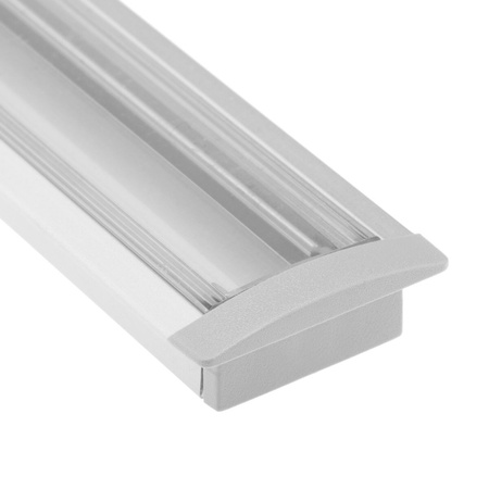 Záslepka pro Profil KM39K-S, Šedá Plastová LUMILED