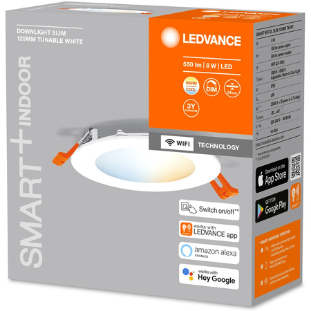 LED DOWNLIGHT 4,5W 550lm CCT 12cm SMART+ WIFI LEDVANCE panelové svítidlo pro zapuštěnou montáž