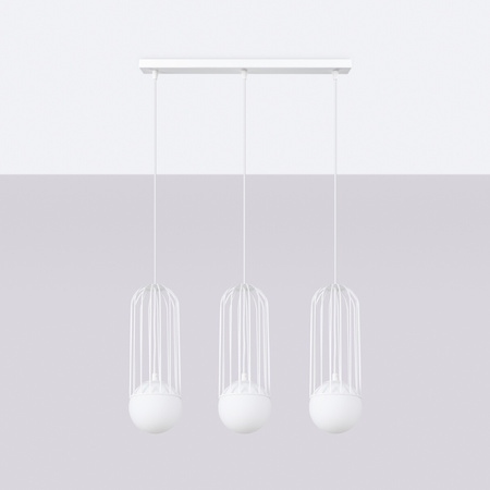 BRINA 3L 3xG9 Bílé moderní stropní závěsné svítidlo SOLLUX