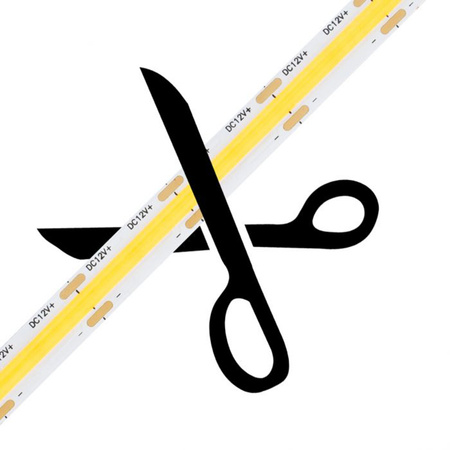 LED pásek COB pásek 12V 45W 2400LED NEON Oranžový 8mm 5m