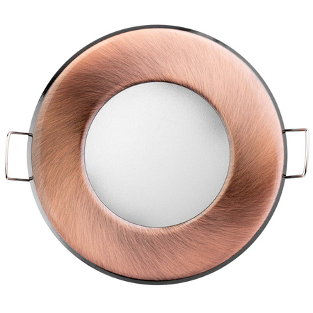 HALOGEN Hermetická sada koupelnových svítidel AQUS Copper IP44 + LED GU10 36° 6W 6500K Lumiled