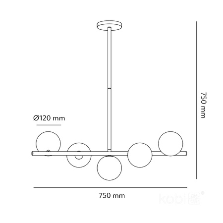 Dekorativní závěsné svítidlo s převisem G9 Gold Elegance Kobi