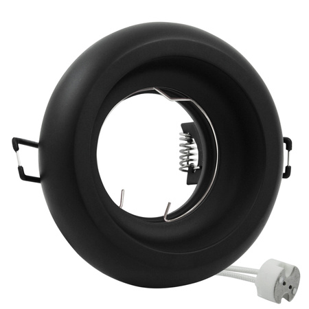 Helios GOLDLUX (Polux) sádrové podhledové svítidlo kruhové. matná černá MR16