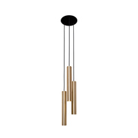 EYE Stropní svítidlo 8915 Nowodvorski Gold 3xGU10 Pendant Steel Minimalistické