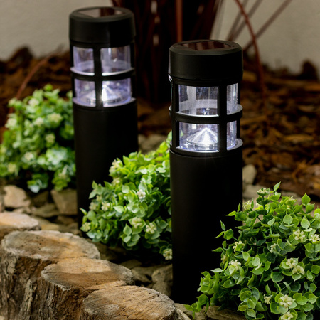 LED solární zahradní lampa s hroty 6500K 40cm IP44