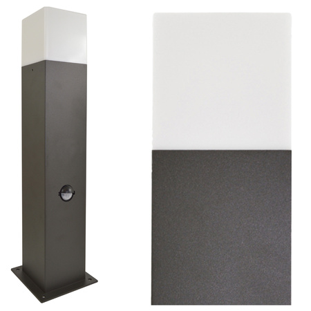 LED zahradní lampa E27 NEW YORK TUBA Stožár 44cm se senzorem - GOLDLUX (Polux)