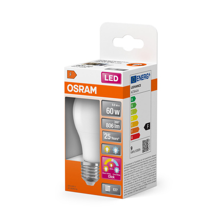 LED žárovka A60 E27 8,8W = 60W 806lm 2700-4000K CCT 200° Relax Active and Sleep CLASSIC Osram