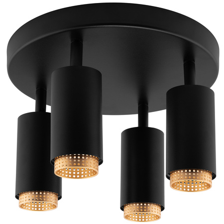 Reflektorové stropní svítidlo 4x GU10 Plafond ELIGIS Black LUMILED