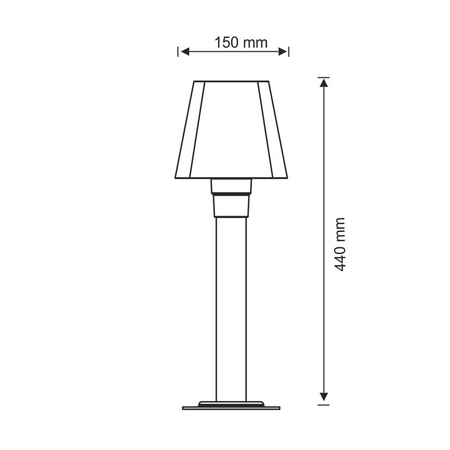 Venkovní zahradní stojací lampa 44cm GIZA E27 GOLDLUX (Polux)