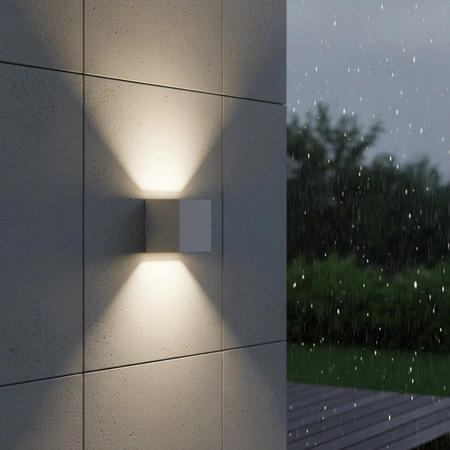 Venkovní zahradní nástěnné svítidlo s LED 1x GU10 BOSTON GOLDLUX (Polux) ALUMINIUM White