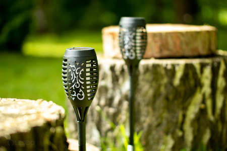 Solární zahradní lampa LARGE TORCH LED efekt plamene 1700K