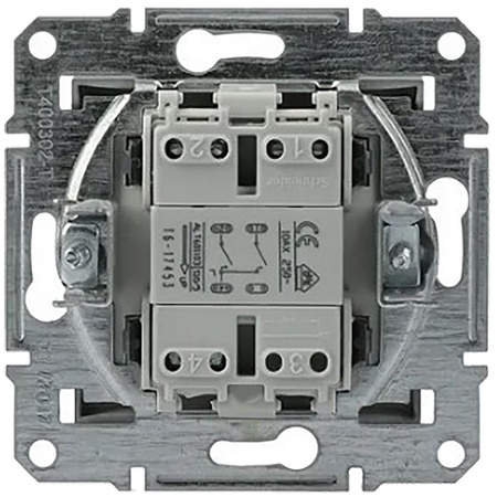 Dvoupólový spínač svíčkového světla bez rámu. zapuštěný Asfora IP20 antracit