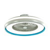 45W stropní ventilátor s vestavěným CCT LED světlem a RF dálkovým modrým kroužkem VT-5022 V-TAC