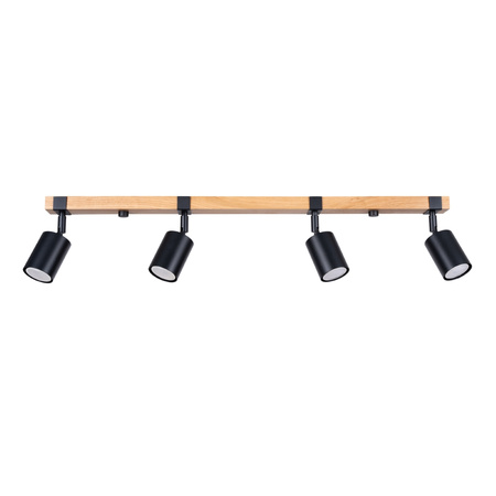 FAGER 4L 4xGU10 Spotlight Moving Black Skandinávské stropní svítidlo SOLLUX