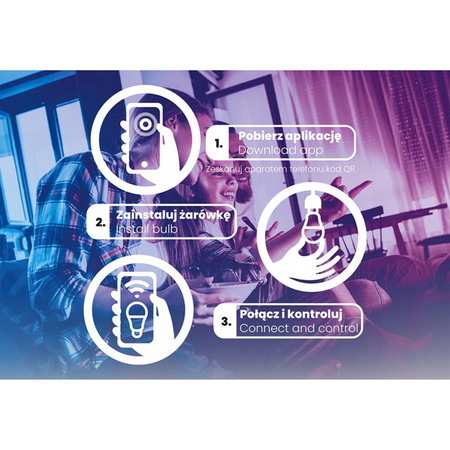 Žárovka LED E27, A70 15W = 100W 1500lm RGB CCT Stmívatelná Inteligentní TUYA WiFi SMART SAYO LUMILED