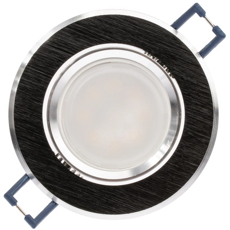 Halogenová Podhledové svítidlo GU10, Nastavitelná Kulatá Černá kartáčovaná LUMILED