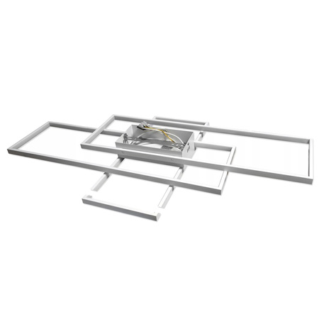 Geometrické stropní svítidlo PLAFON LED lustr 130W 3000K-6500K bílá + dálkový ovladač