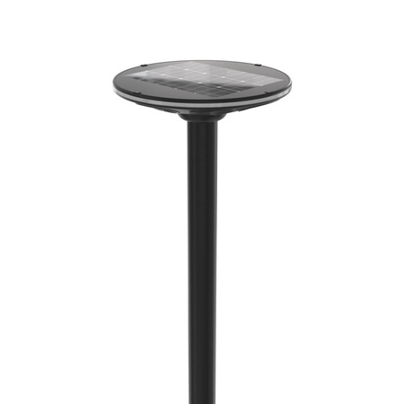 LED pouliční solární zahradní lampa s čidlem pohybu 15W 1400lm 3000K-5000K CCT černá VL-GLSO-1254-S Videx