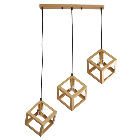 Dekorativní závěsné stropní svítidlo 3x E27 zlaté Švédsko Sanico Goldlux