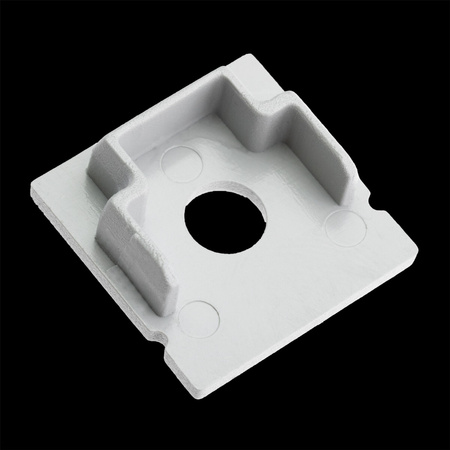 Záslepka pro Povrchový Profil KM38, s Otvorem Šedá Plastová LUMILED