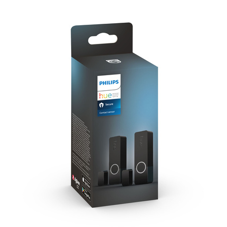 2x Kontaktní senzor otevření/zavření dveří Bezdrátový kontaktní senzor okna PHILIPS HUE Zigbee černý