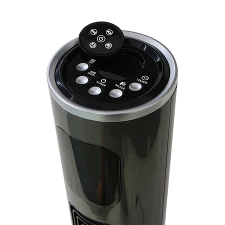 Sloupový ventilátor Trubkový Vzduchový cirkulátor Stojací ventilátor Černý 96.5 cm 50W LED ovládací panel + dálkové ovládání