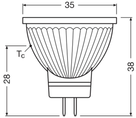 LED reflektorová žárovka GU4 MR11 1,8W = 20W 184lm 4000K Neutral 36° 12V Ledvance
