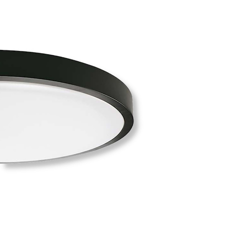 Stropní LED koupelnové panelové svítidlo 18W 1800lm 4000K IP44 23cm kulatá černá