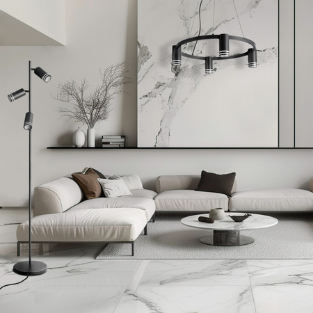 Stojací stojací lampa 3x GU10 černá ROMA Sanico Goldlux