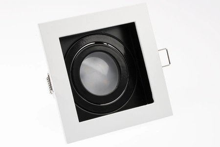 Halogenová Podhledové svítidlo GU10, Nastavitelná Čtvercová Bílá GEMINUS LUMILED