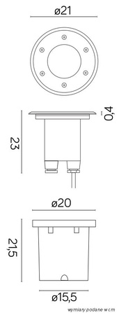 Zapuštěné svítidlo Pabla 4031 Round E27 IP67 Su-Ma