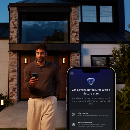 Chytrý videozvonek s 2K QHD 1440p CMOS kamerou černý SMART Zigbee WiFi zvonek Bezpečný Philips HUE
