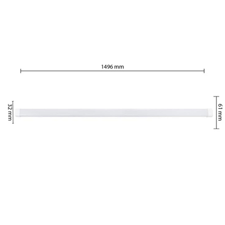 LED lineární svítidlo 54W 5820lm 4000K neutrální 120° bílá plochá Masterled