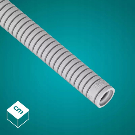 Vlnitá trubka RKGL 16mm 320N Trubka pro ochranu kabelu 50m Šedá AKS ZIELONKA