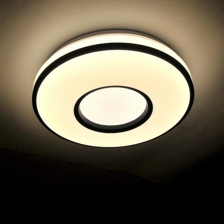 Plafond LED stropní svítidlo 18W 1850lm 4000K neutrální 120° bílá černá IP44 Detroit Sanico Goldlux
