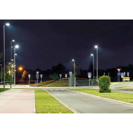 Hermetická LED pouliční lampa QR 150W IP65 5000K šedá