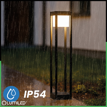 LED 12W 3000K 60cm černá QUERCUS LUMILED venkovní stojanová zahradní lampa