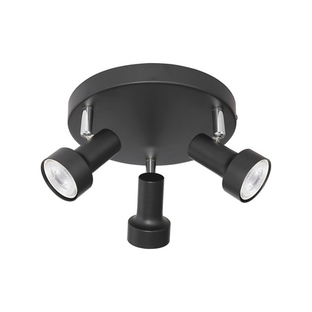 LED bodové halogenové stropní svítidlo 3x GU10 Black Classic Konrad 5324 Rabalux
