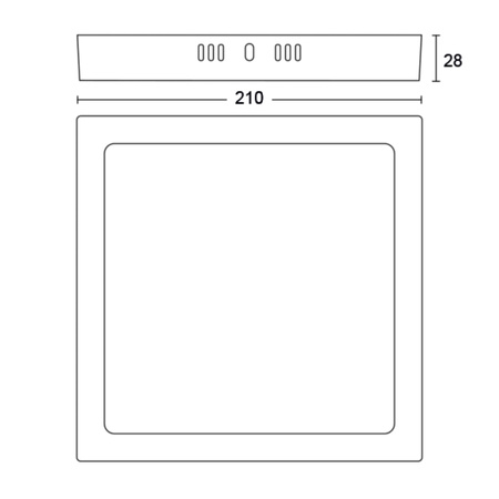 Plafond Panelová LED přisazená stropní lampa MAGNEOS 12W 2700K 21cm Černá Downlight Square PHILIPS