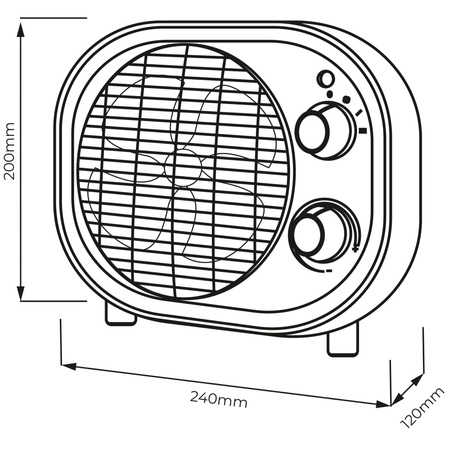 Termo ventilátor 2000W Compact White Retro Sanico Goldlux