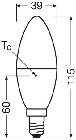 LED žárovka B39 E14 7,5W = 60W 806lm 2700K teplá bílá LEDVANCE