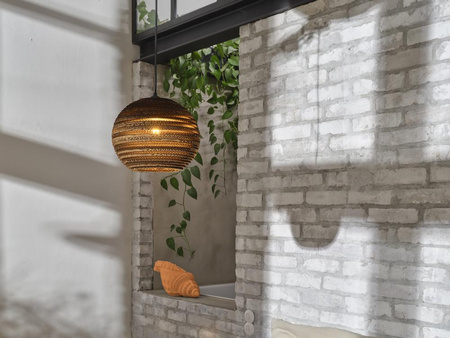 Dekorativní stropní závěsné svítidlo E27 s převisem Hnědá kartonová dekorace Ledvance