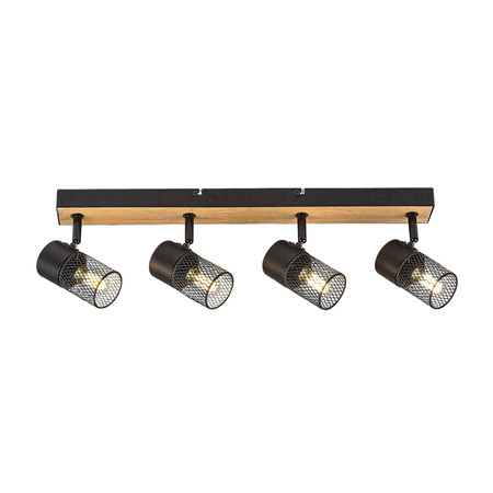 Bodové stropní svítidlo 4x E14 Brown Industrial Metta 71154 Rabalux