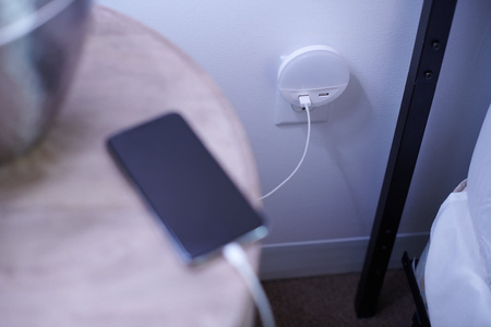 Zásuvková lampa Noční lampa s USB NABÍJEČKOU 12W LUNETTA LEDVANCE