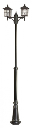 Venkovní zahradní lampa LANTERN E27 Venice OGMWN 2 KW 180-280cm černá Su-Ma