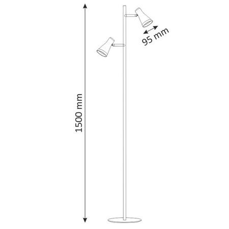 Stojací lampa 7W 2x LED BERG bílá 3000K GOLDLUX (Polux)