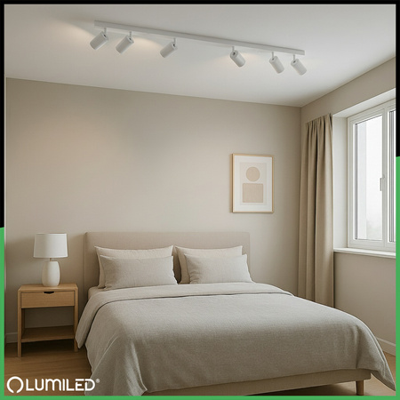 Stropní svítidlo SPOT TUBA Reflektor Halogenové svítidlo 6x GU10 TABULA LUMILED